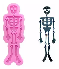 Molde Silicona Esqueleto Calavera Ideal Llavero, Resina - comprar online