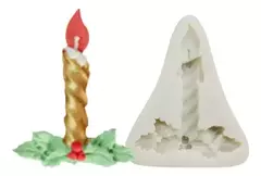 Molde De Silicona Vela Con Muerdago Para Resina, Porcelana en internet