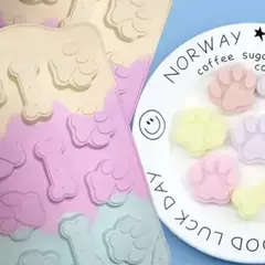 Molde De Silicona Huellas Mas Huesos Especial Para Jabones - comprar online