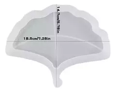 Molde De Silicona Bandeja Hoja Abanico Resina - Lua Distribuidora