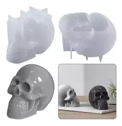 Molde De Silicona Calavera Craneo 3D - Ideal Resina, yeso, etc. - tienda online