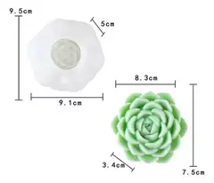Molde Silicona Suculenta Hexagonal Ideal Velas, Jabones Yeso - comprar online