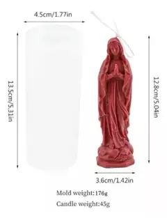 Molde Silicona Virgen María Vela, Resina, Yeso, Manualidades en internet