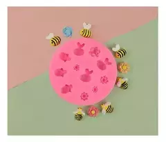 Molde Silicona Flores Y Abejas Para Resina Y Porcelana en internet