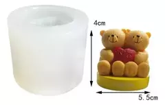 Molde De Silicona Pareja De Osos Ideal Resina, Vela - comprar online