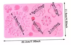 Molde Silicona Flores Ideal Porcelana Fria, Fondant, Resina - comprar online