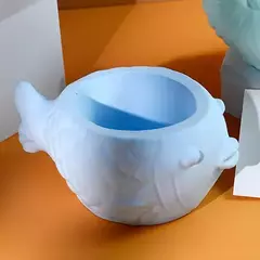 Molde Silicona Maceta Pez Porta Vela, Resina, Yeso en internet