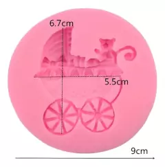 Molde De Silicona Cochecito Carrito de Bebe - comprar online