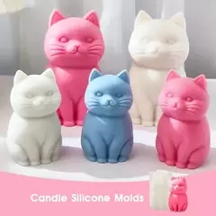 Molde Silicona Gato Sentado Velas, Jabón, Resina, Yeso - comprar online