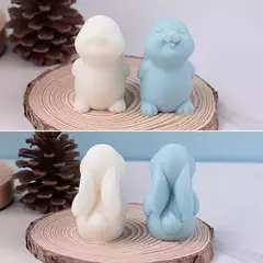 Molde Silicona Conejo Orejas Caídas Velas, Resina, Yeso - tienda online