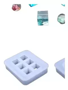 Molde silicona mini cuadrados dije