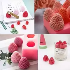 Molde De Silicona 4 Frutillas - comprar online