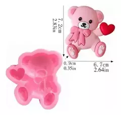 Molde De Silicona Especial Para Porcelana Fría, Resina, Etc. Osito rosa - comprar online