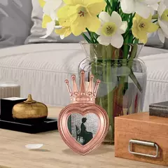 Molde Silicona Portaretrato Corona Corazón Resina, Yeso - tienda online