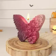 Molde Silicona Mariposa Con Pluma Y Flores Velas Resina Yeso - tienda online