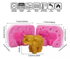 Molde Silicona Doble Elefante Hindú Ideal Velas Yeso Resina en internet