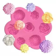 Molde Silicona Mini Rositas Ideal Porcelana Fria, Resina