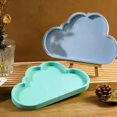 Imagen de Molde Silicona Bandeja Nube Para Resina, Yeso