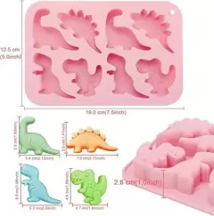 Molde Silicona Dinosaurios - Lua Distribuidora