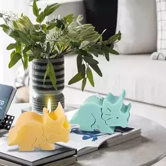 Molde Silicona Dinosaurio Triceratops Jabón, Vela, Resina - tienda online