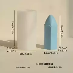 Molde Silicona Lápiz Resina, Yeso Velas Jabón Cemento Resina Agregar a favoritos - comprar online