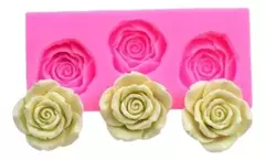 Molde Silicona Rosas X3 Ideal Resina, Porcelana Fria, Etc.