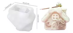 Molde De Silicona Casita 3d Con Doble Diseño Vela, Resina en internet