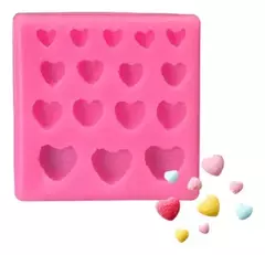 Molde Silicona Corazones Para Resina, Porcelana Fria