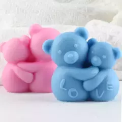 Imagen de Molde Silicona Osos Abrazados Jabón, Velas, Resina, Yeso