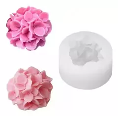 Molde De Silicona Flores 3d (Modelo: Hortensia) - Especial Para Velas, Jabones