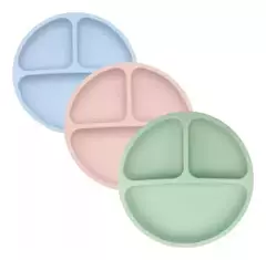 Juego De Vajilla Silicona Para Bebe Con 3 Piezas - Lua Distribuidora