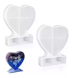 Molde De Silicona Corazon Portarretrato