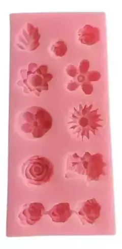 Molde Silicona Flores Variadas Para Velas, Jabones, Etc.