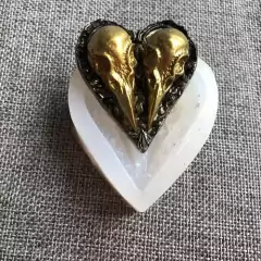 Molde De Silicona Corazón Calavera Cuervo
