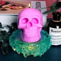Molde De Silicona Calavera Craneo 3D - Ideal Resina, yeso, etc.