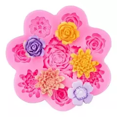 Molde Silicona Mini Flores, Resina, Porcelana