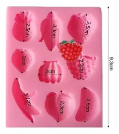 Molde Silicona Frutas Ideal Porcelana Fria, Fondant, Resina - comprar online