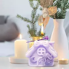 Imagen de Molde De Silicona Casita 3d Con Doble Diseño Vela, Resina