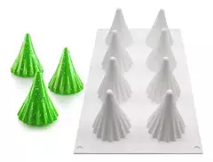 Imagen de Molde De Silicona Pinos X8 Ideal Velas, Resina, Etc.