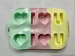 Molde De Silicona I U Corazones Resina, Yeso, Reposteria en internet