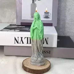Molde Silicona Virgen María Vela, Resina, Yeso, Manualidades - tienda online