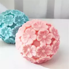 Molde Silicona Esfera Flores Resina, Vela, Yeso, Jabones