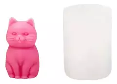 Molde De Silicona Gato Sentado Chico Especial Velas, Jabón