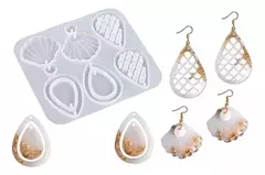 Molde De Silicona Aros, Dijes Almejas Especial Para Resina