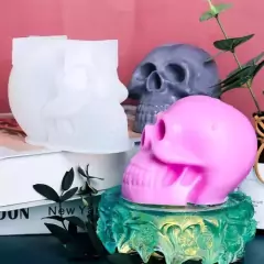 Imagen de Molde De Silicona Calavera Craneo 3D - Ideal Resina, yeso, etc.
