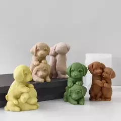 Molde Silicona Perro 3d Velas Jabones Resina Yeso - tienda online