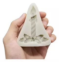 Molde De Silicona Vela Con Muerdago Para Resina, Porcelana