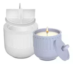 Molde De Silicona Porta Vela, Contenedor, Resina, Yeso - tienda online