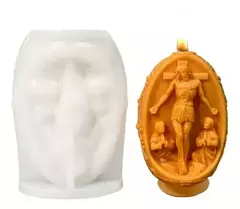 Molde Silicona Cristo En La Cruz Resina, Yeso, Velas, Jabón - comprar online