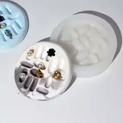 Molde Silicona Exhibidor De Anillos Para Resina, Yeso - tienda online